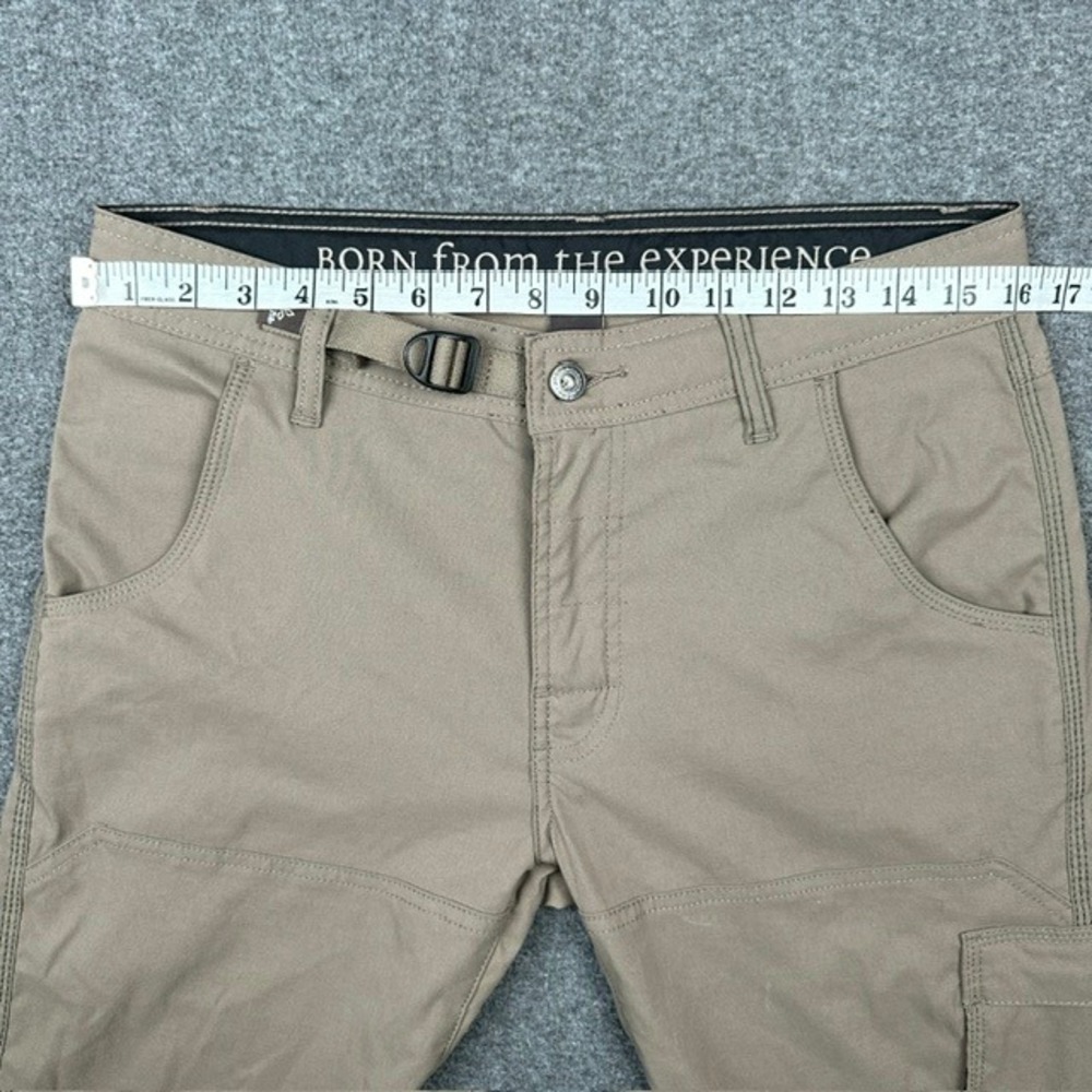 PrAna Zion Mens Tan Khaki Stretch Cargo Hiking Pants 30x32 Measures 32x32 - Picture 6 of 10
